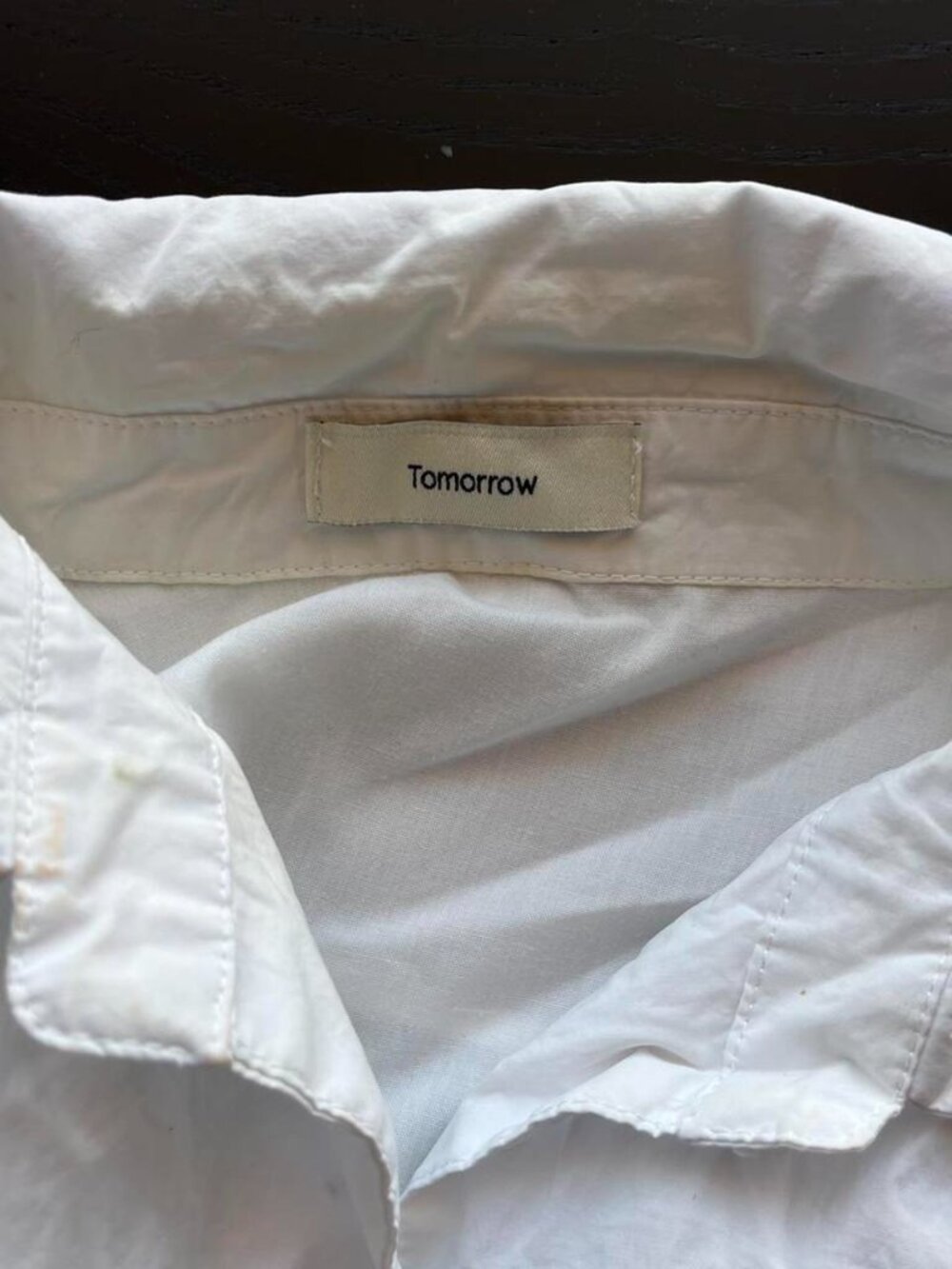 Tomorrow White Structured Cropped Button-Up - Picture 4 of 9
